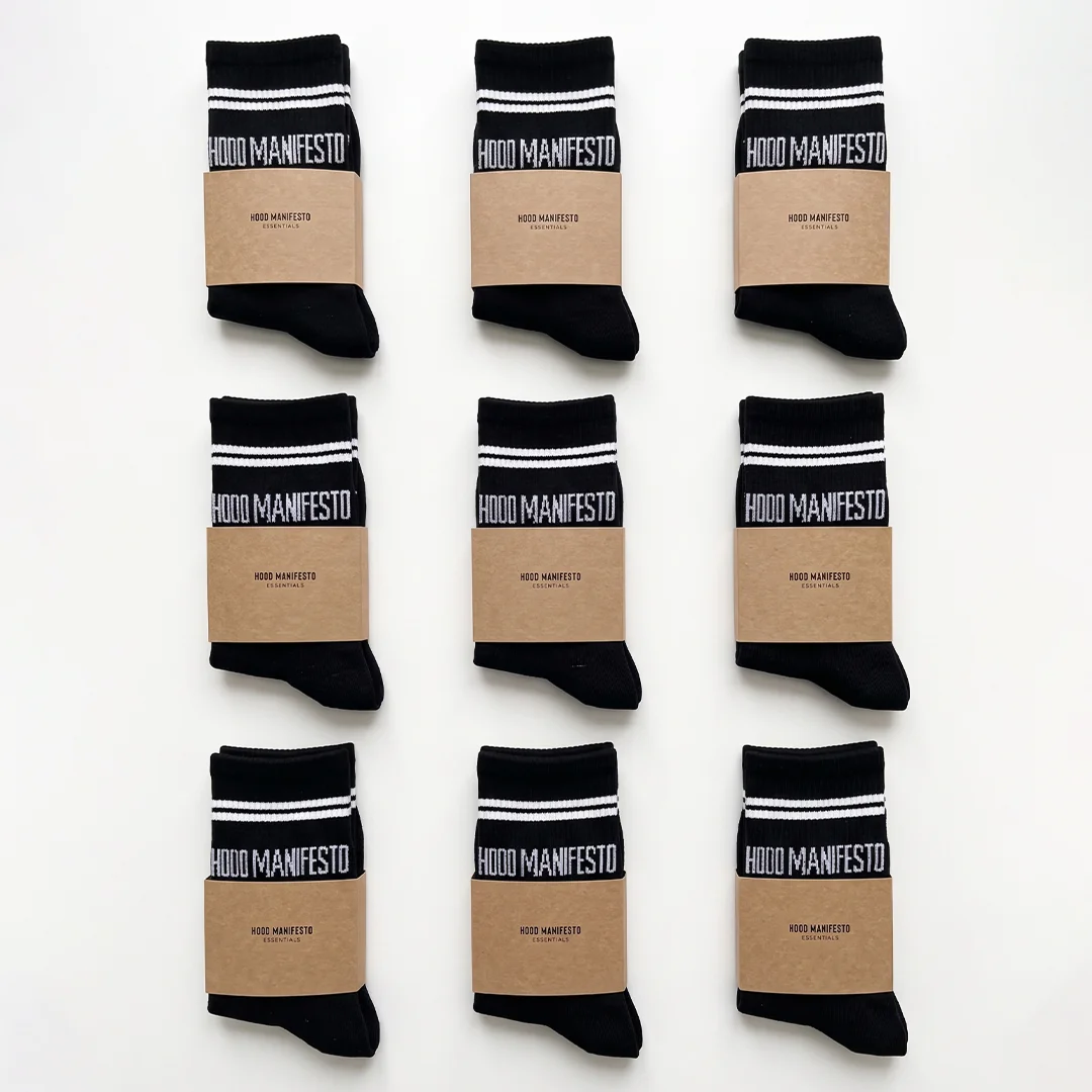 BLACK & WHITE SOCKS — 4