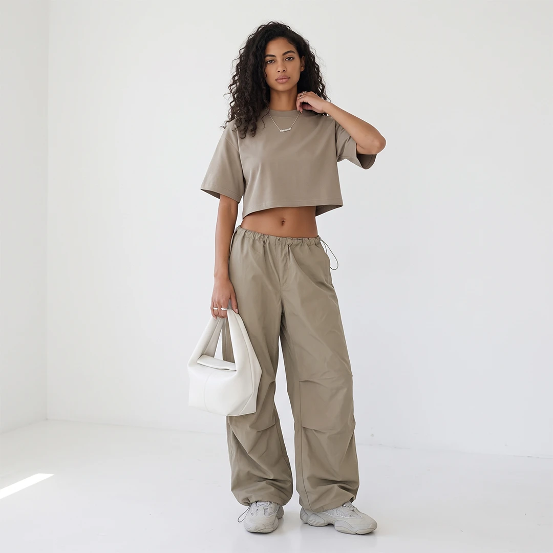 ESSENTIALS CROP SHIRT — 1