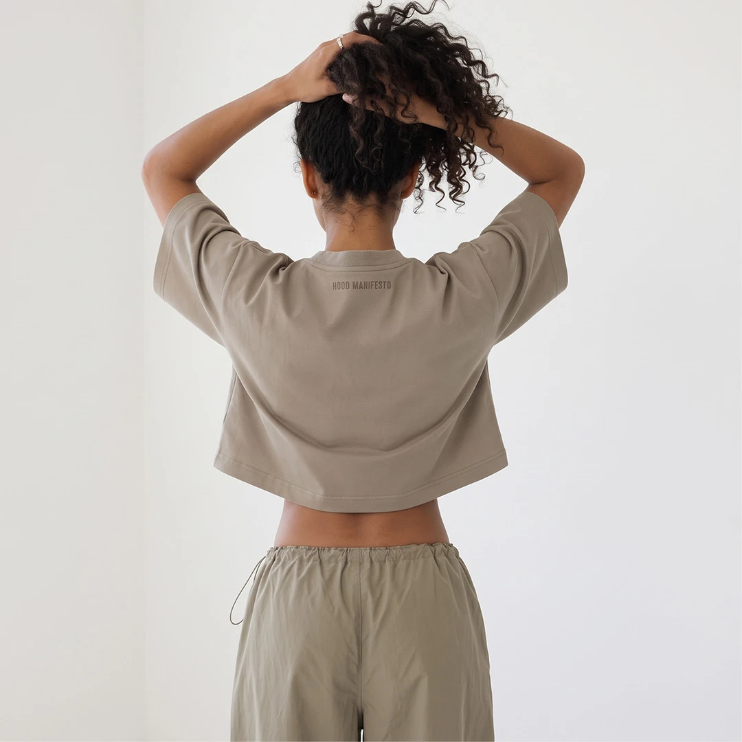 ESSENTIALS CROP SHIRT — 2