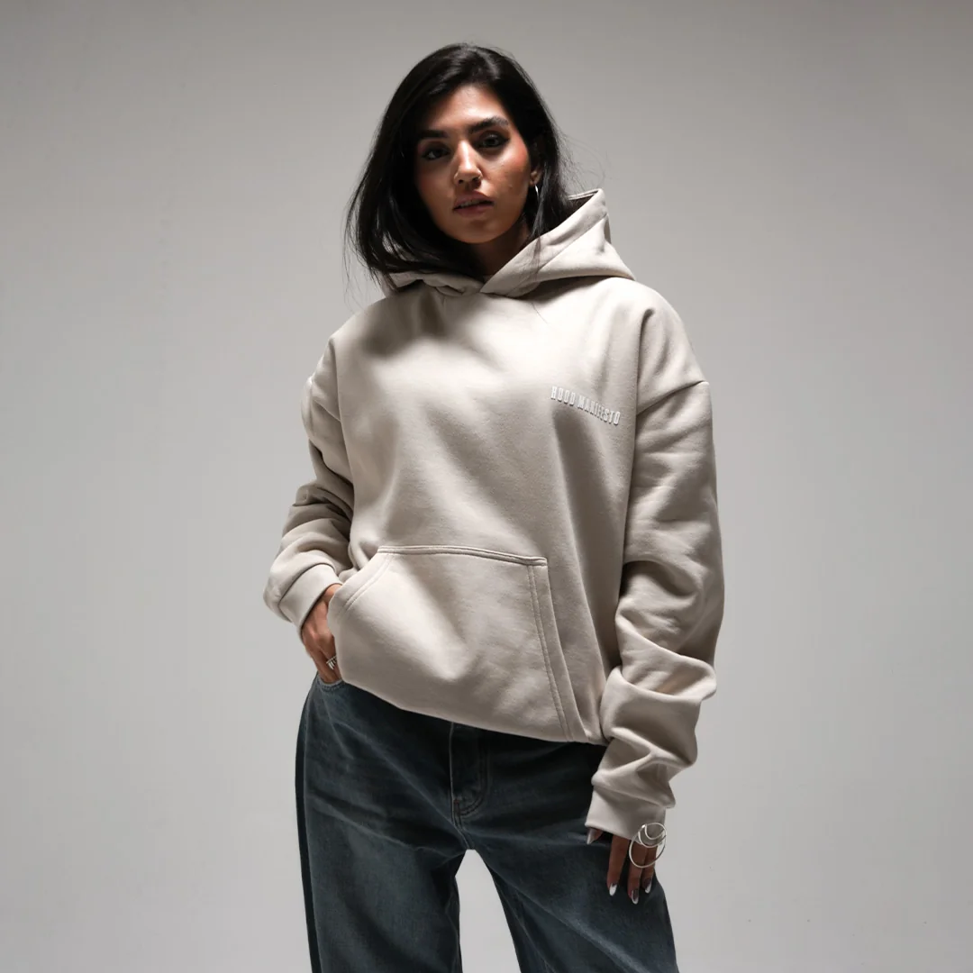 KHAKI HOODIE — back