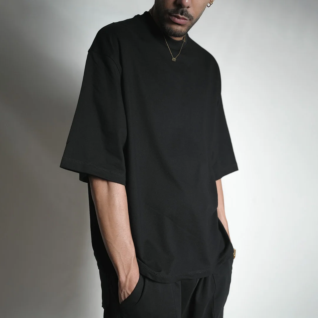 TYPOGRAPHY BLACK TEE — 5