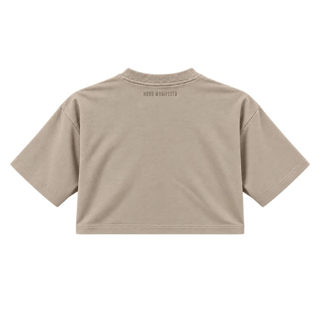 ESSENTIALS CROP SHIRT — back