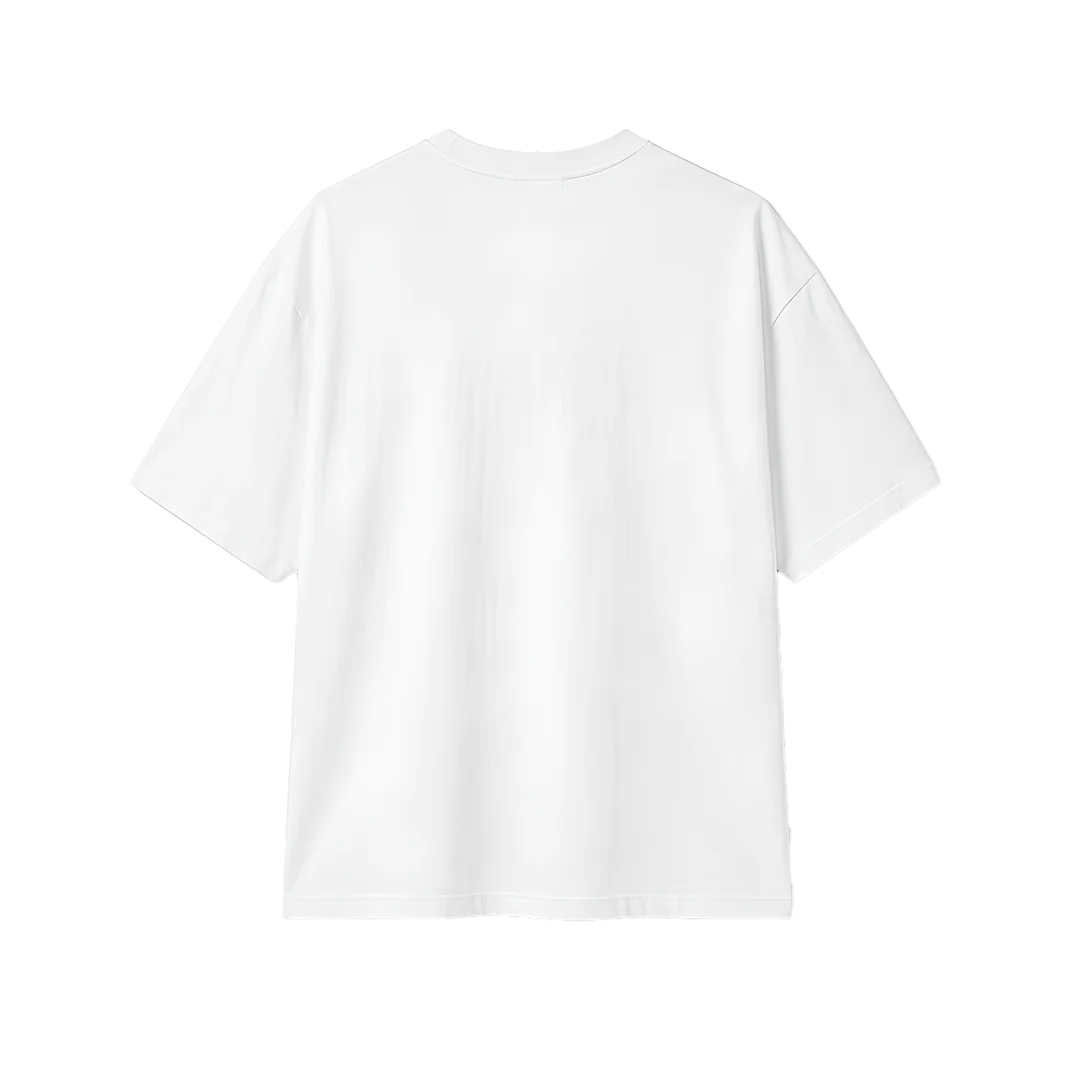 WHITE BASIC TEE — back